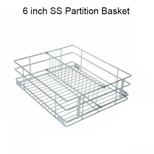 Rectangular Stainless Steel Partition Basket, For Kitchen, Shelves: 1