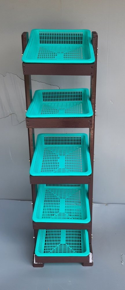 Wood Orange Kitchen Organizer Corner Tray