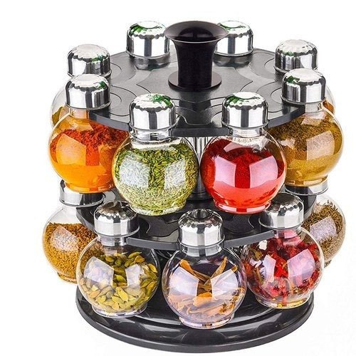 Lion Lender Plastic Revolving Spice Storage Rack