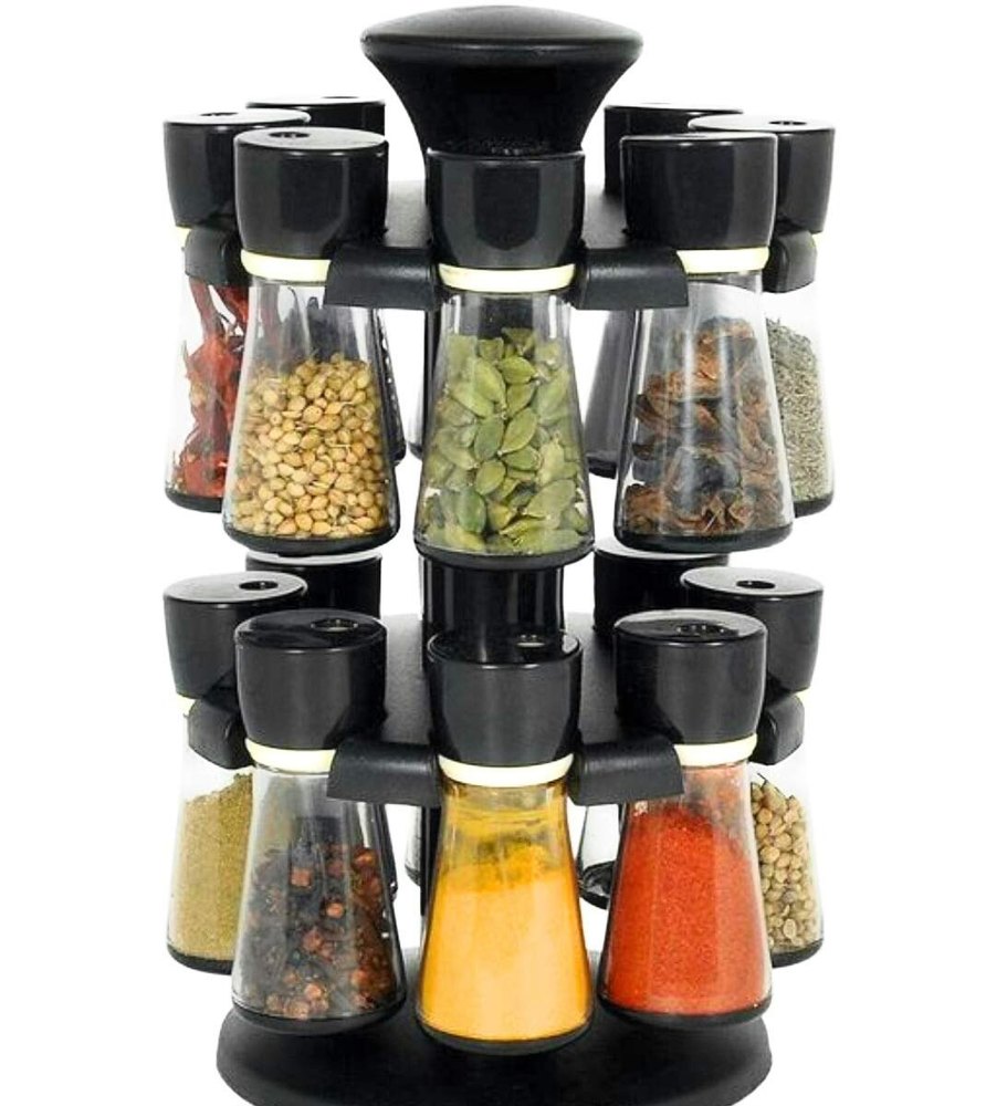Plastic Revolving Spice Rack, Size/Dimensions: Standard