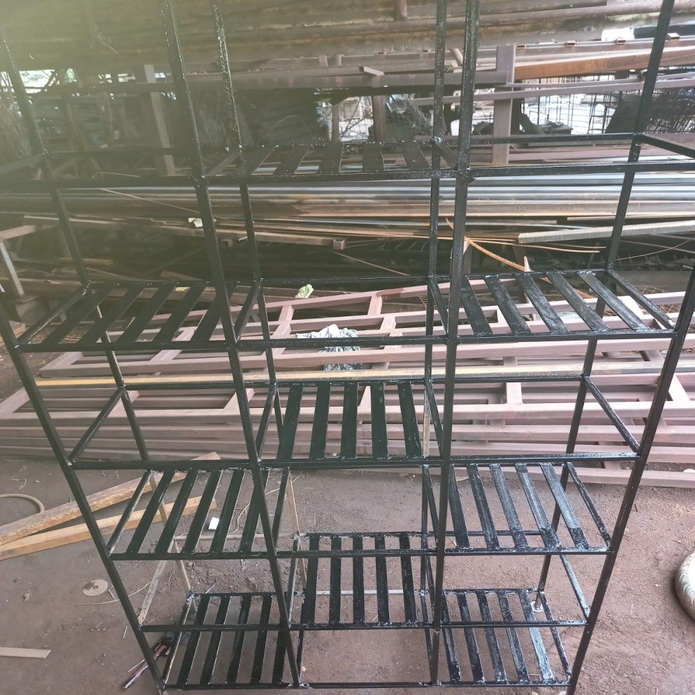 Mild Steel plant pot rack, For Supermarket