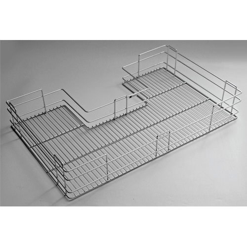 Stainless Steel Nickel Chrome Plated Basket Below Sink, For Hotel/Restaurant, Rectangle