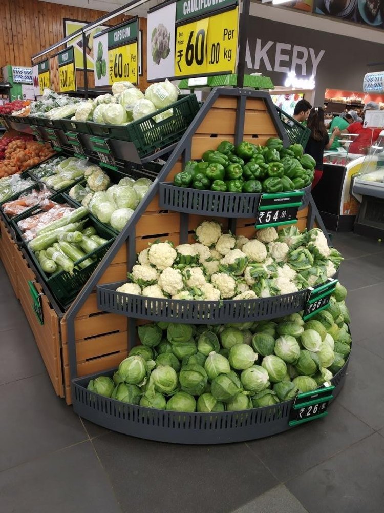 Mild Steel Fruit And Vegetable Racks, For Supermarket