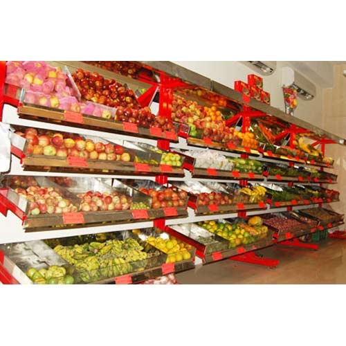 Mild Steel, Metal Fruit Racks, 4 Shelves, Size: 6x3 Sheet