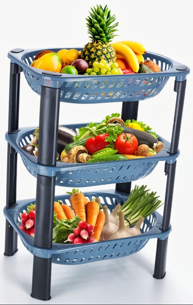 Movable Unit Plastic Kitchen Rack