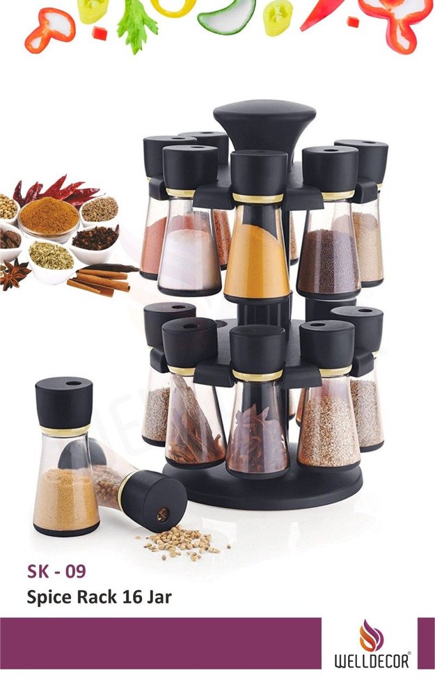 Brown Plastic Welldecor 16 Jaar Spice Rack