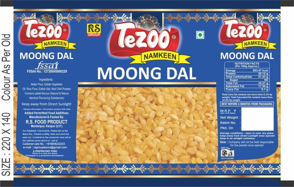 TEZOO NAMKEEN MOONGDAL 18 GM
