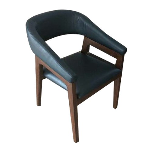 Synthetic Leather Non Rotatable Dining Chair, For Shops