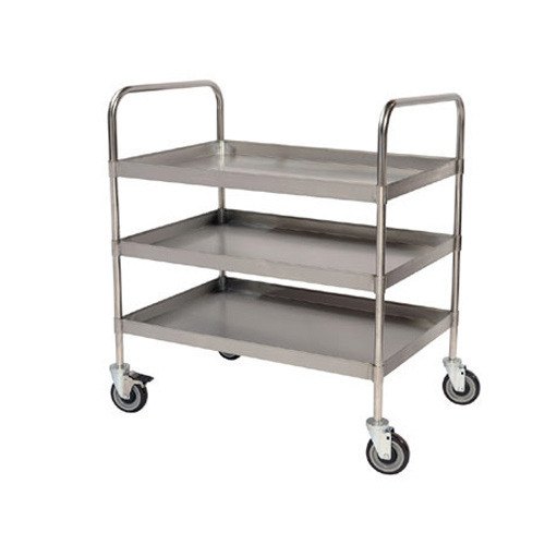 Four-Wheel Stainless Steel Kitchen Trolley, Load Capacity: 50-100 Kg