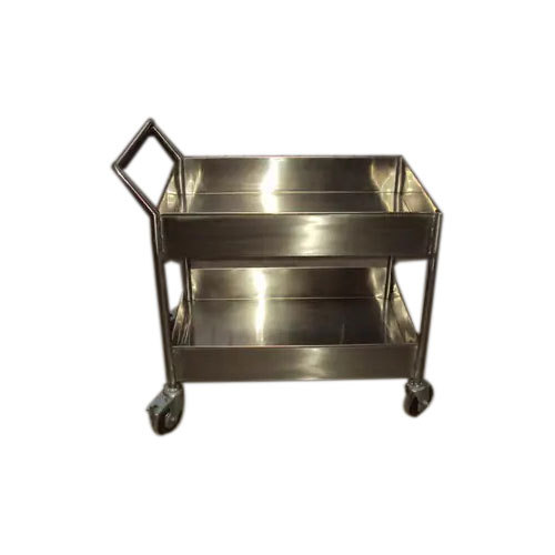Stainless Steel Two Compartment Kitchen Trolley, Loading Capacity: 0-50 kg