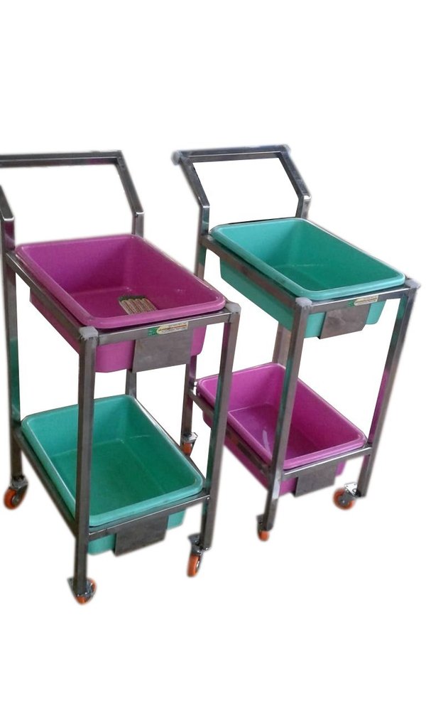 Stainless Steel Kitchen Trolley, Size/Dimension: 17 H*10 W Inch, Load Capacity: 100 Kg