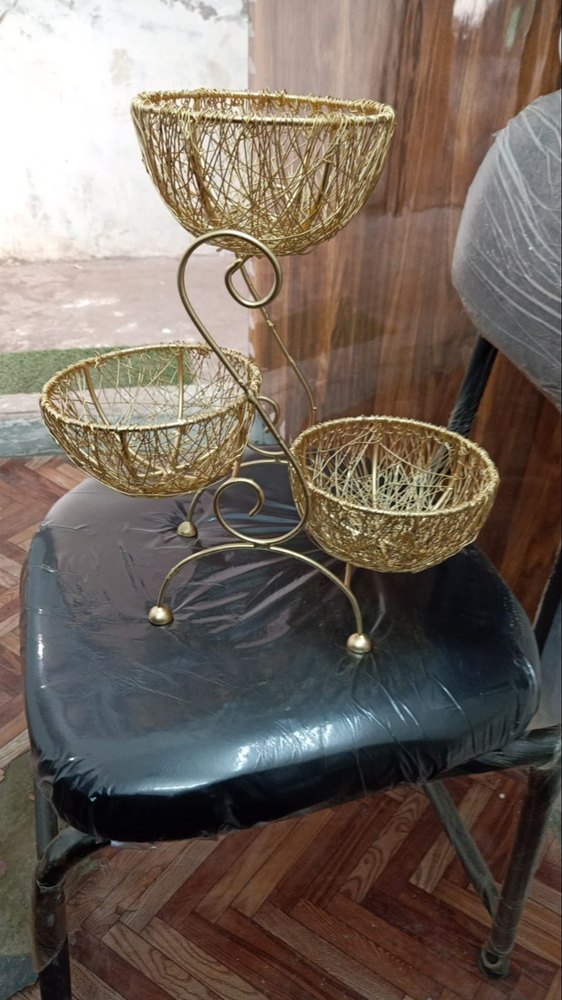 IRON 3 Shelves Fruit Stand, Size/Dimensions: Standard