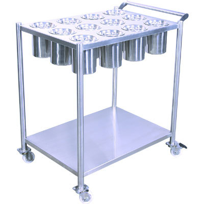 Hanuman Industries Silver SS Masala Trolley for Hotels