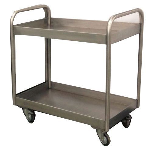 Cook Mart SS 304 Commercial Bussing Trolley, Size/Dimension: 30x24x36 Inch (2 Tier), Load Capacity: 50-60 Kg