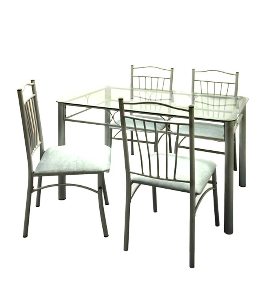 Mild Steel Rectangular MS Dining Table, 4 Seater