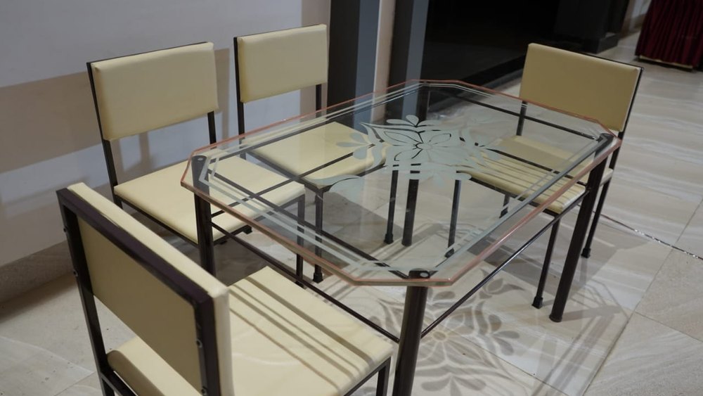 Stainless Steel Rectangular MS Dining Table only, Size: 800x1200mm, 1 Year