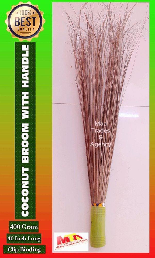 CLEAN CITY Plastic Handle Coconut Broom, Packaging Type: Packet, Size: 40 Inch