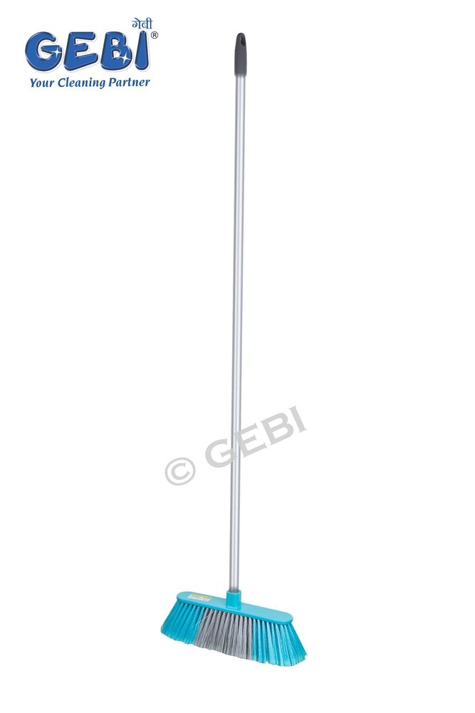 Red, Yellow Plastic Push Broom, For Floor Cleaning, Size: 13 cm X 28 cm