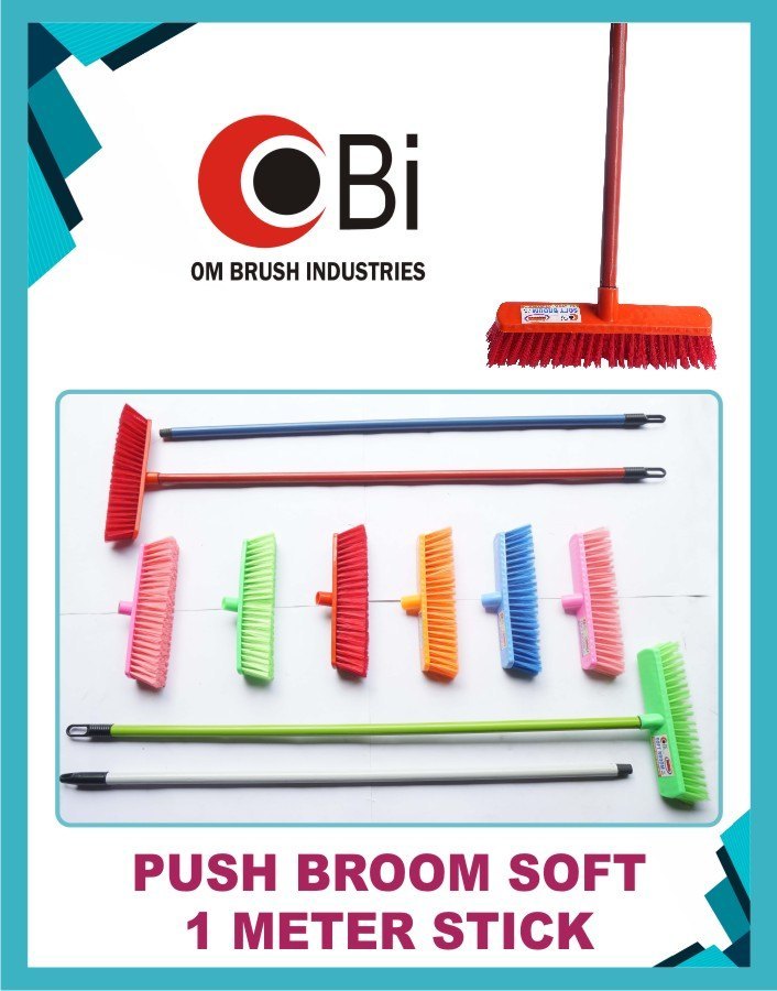 Plastic Floor Brushes Soft Push Brooms, Packaging Type: Carton Box, Size: 44 Inches