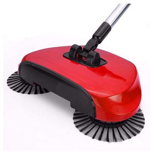 Plastic Stainless Steel Hand Push Sweeper Spin Broom