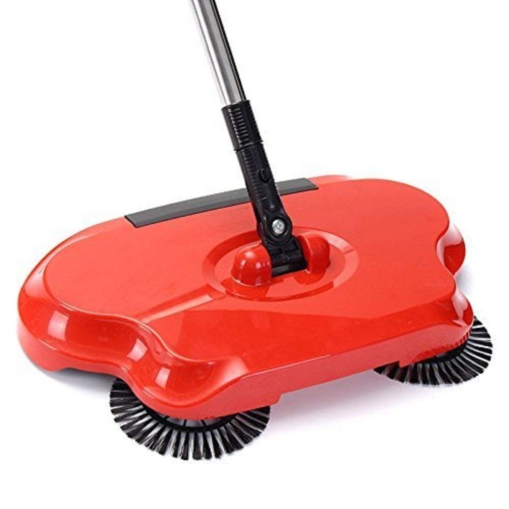 Red Plastic 360 Degree Sweeper Broom, For Floor Cleaning