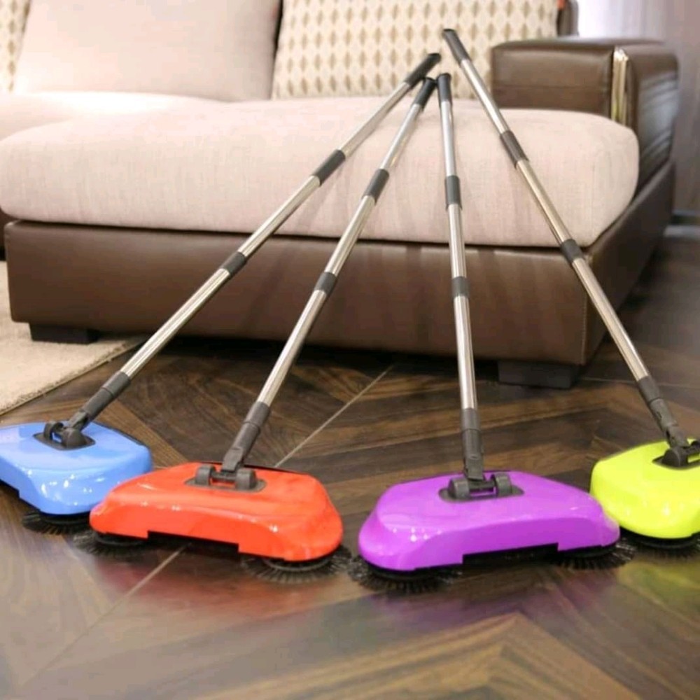Plastic Aluminum Manual Sweeper and Push Spin Broom
