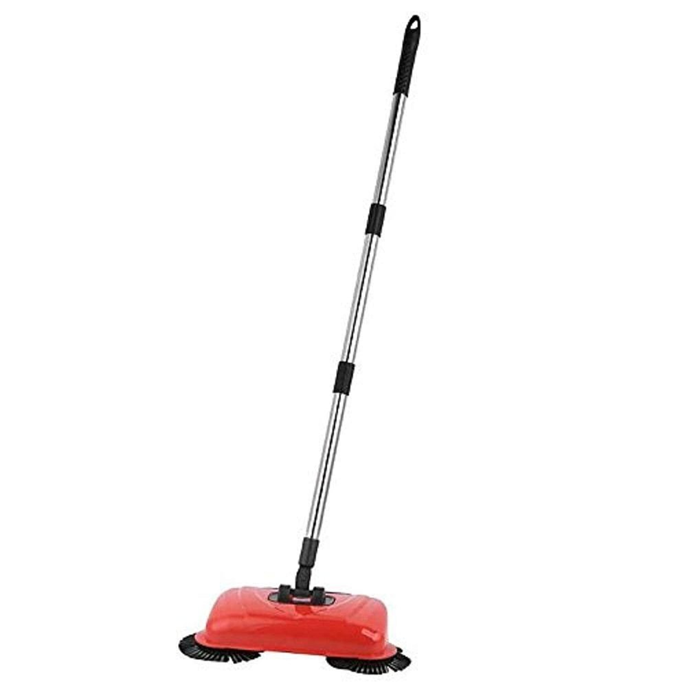 Plastic Stainless Steel Hand Push Rotating Sweeping Broom