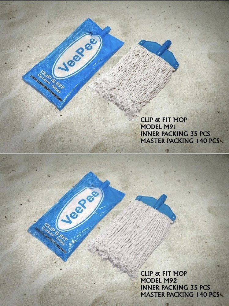Cotton Clip Fit Mop, Grade: Pp, Size: 9inch