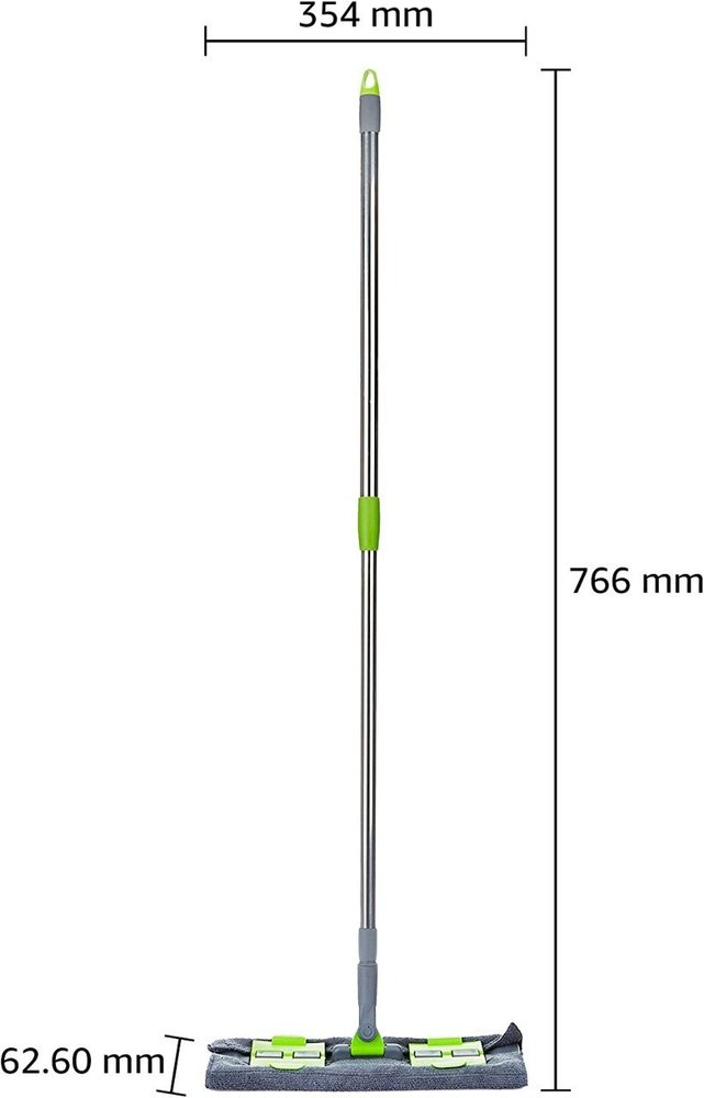 Pro Clean Microfiber 360 Degree Flat Mop With SS Telescopic Pipe