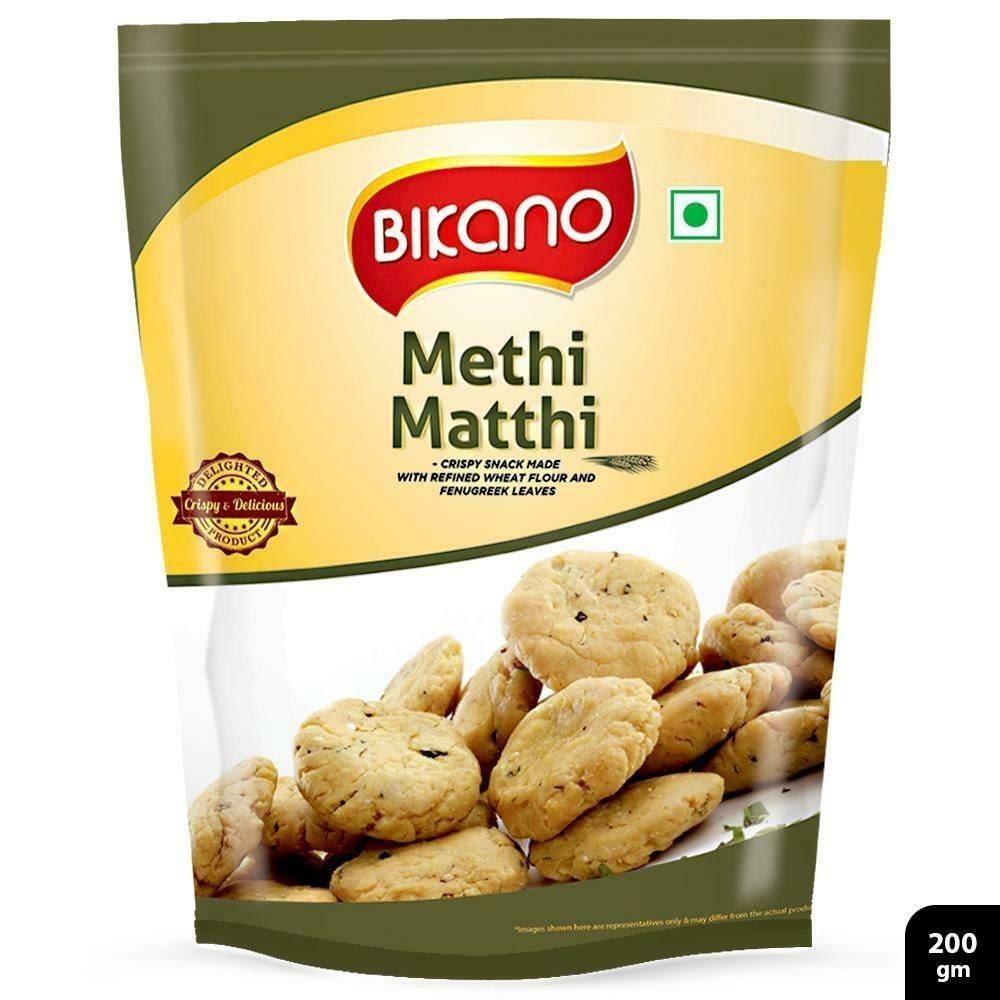 Bikano Methi Matthi Namkeen, Packaging Size: 250g