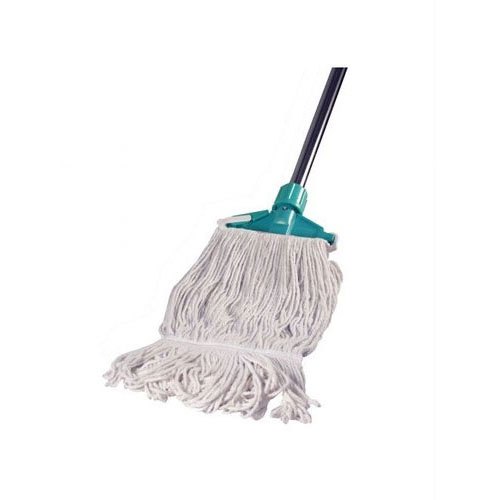 Blue, White Wet Cotton Cleaning Mop