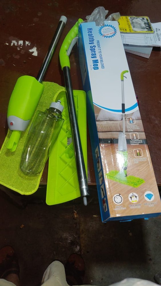 China Green Healthy Spray Mop, For Floor Cleaning, Size: 622.05mm X 135.89mm X 100.08mm