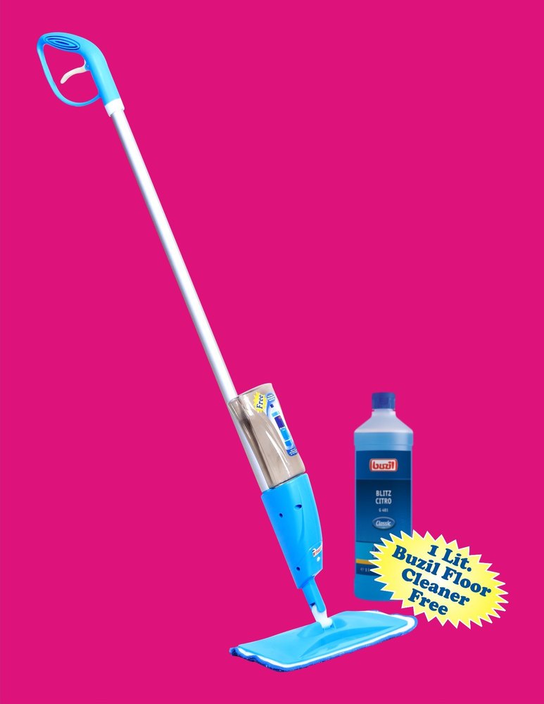 Plastic White, Purple Mast Spray Mop, For Floor Cleaning, Size: 4 Feet