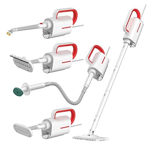 Deerma ZQ610 Wired Steam Mop, Multifunctional Floor Steamer with Detachable Handheld (White)