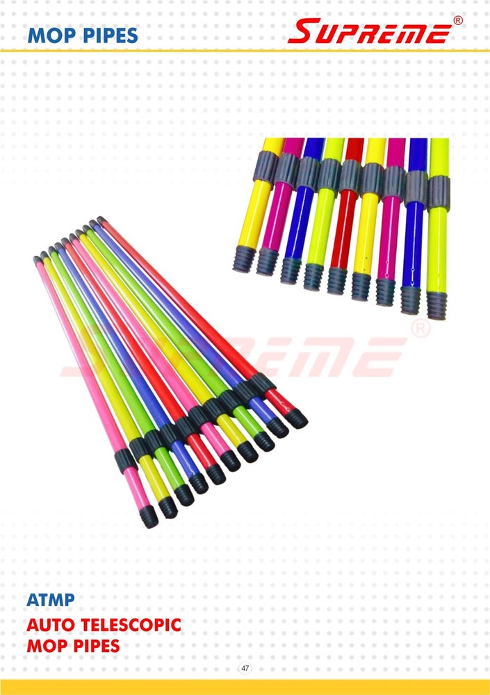 Mild Steel Telescopic Mop Stick, Grade: Hard Tempered Pipes