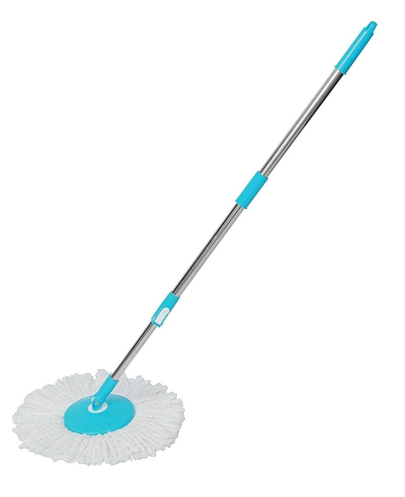 4 Feet Rotating SS Rod Cleaning Mop Stick With 1 Refill, Packaging Type: Packet, Grade: SS202
