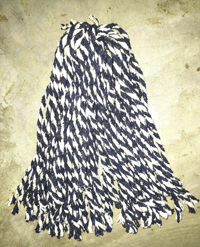 Black And White Twisted Floor Cleaning Mop Yarn