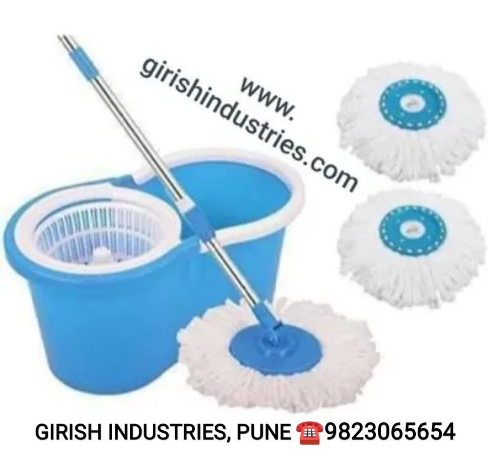 Microfiber Microfibre Magic Mop Bucket With Plastic Rotator, For Floor Cleaning