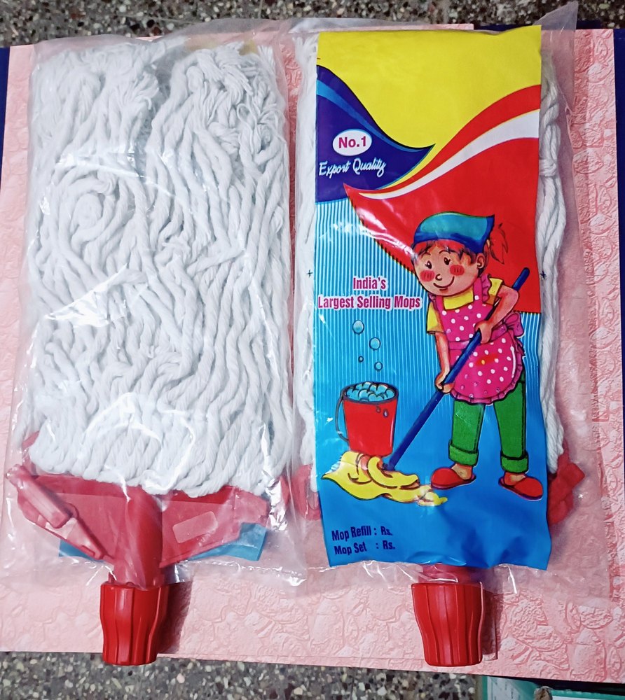 300 G Tharead Reffile Clip And Fit Mop, Grade: Cotton, Size: 6