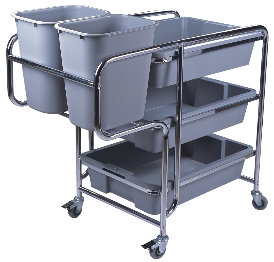 Gray Plastic Restaurant Service Trolley, For Commercial