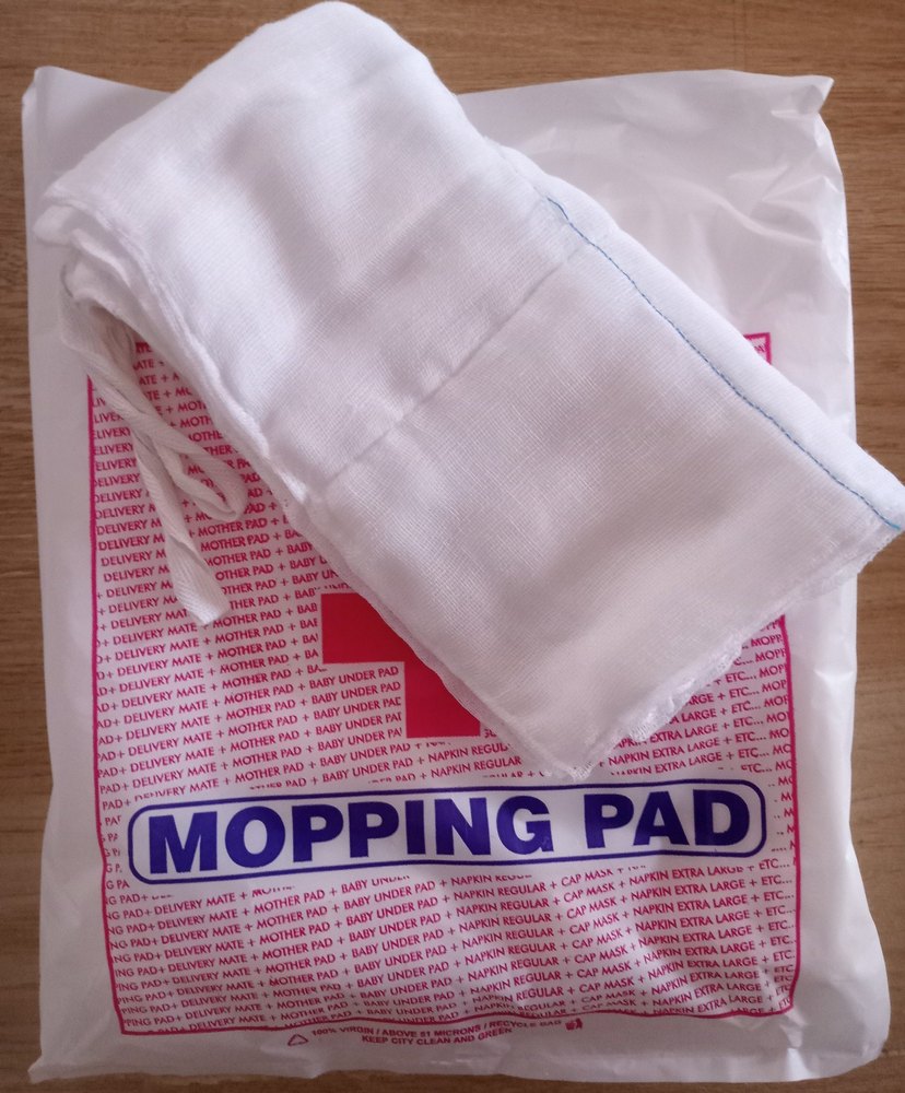 Cotton Surgical Mopping Pad, For Cleaning, Size: 25cm X 25cm