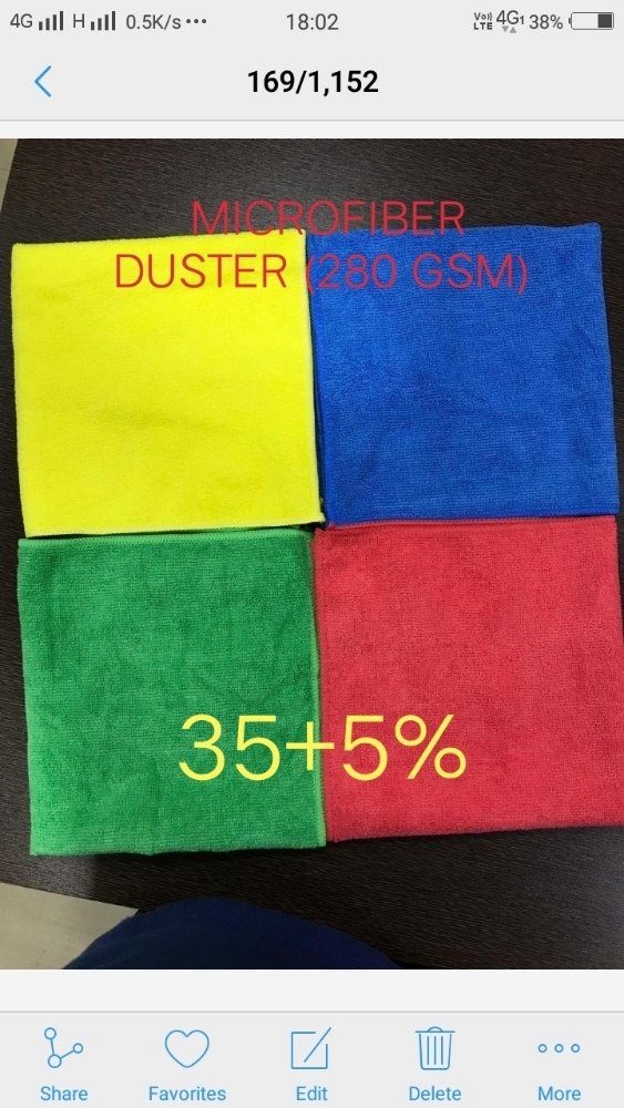 Blue Microfiber Duster, For Dusting, Size: 18*18