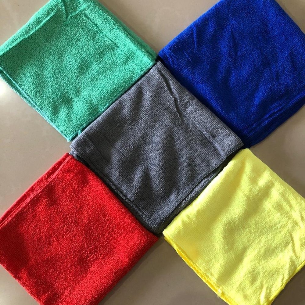 Microfiber Cloth, Plain/Solids, Multicolour