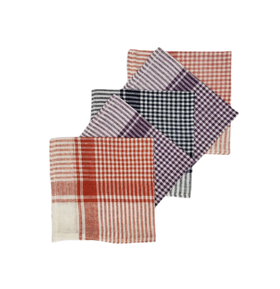 Cotton Four Star Check Kitchen Cleaning & Wiping Duster Cloth, 18x18 Inch