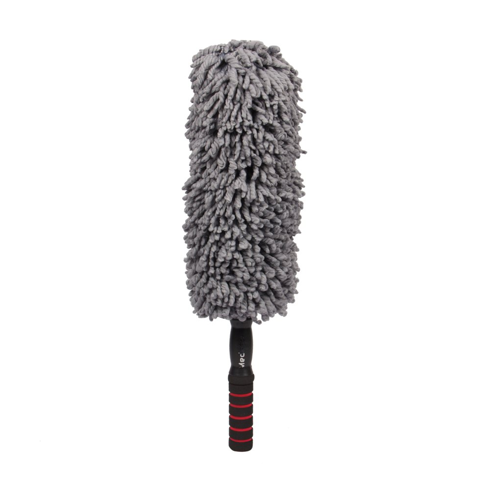 Silver Microfiber Car Duster Round Shape, Weight: 300g, Size: 12 Inches Handle