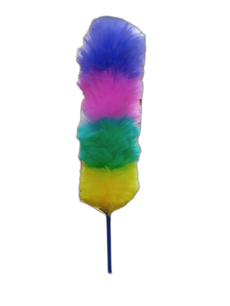 Finest Fabric Feathers Multicolor Touch-Up Po-yang Plastic Handle Duster