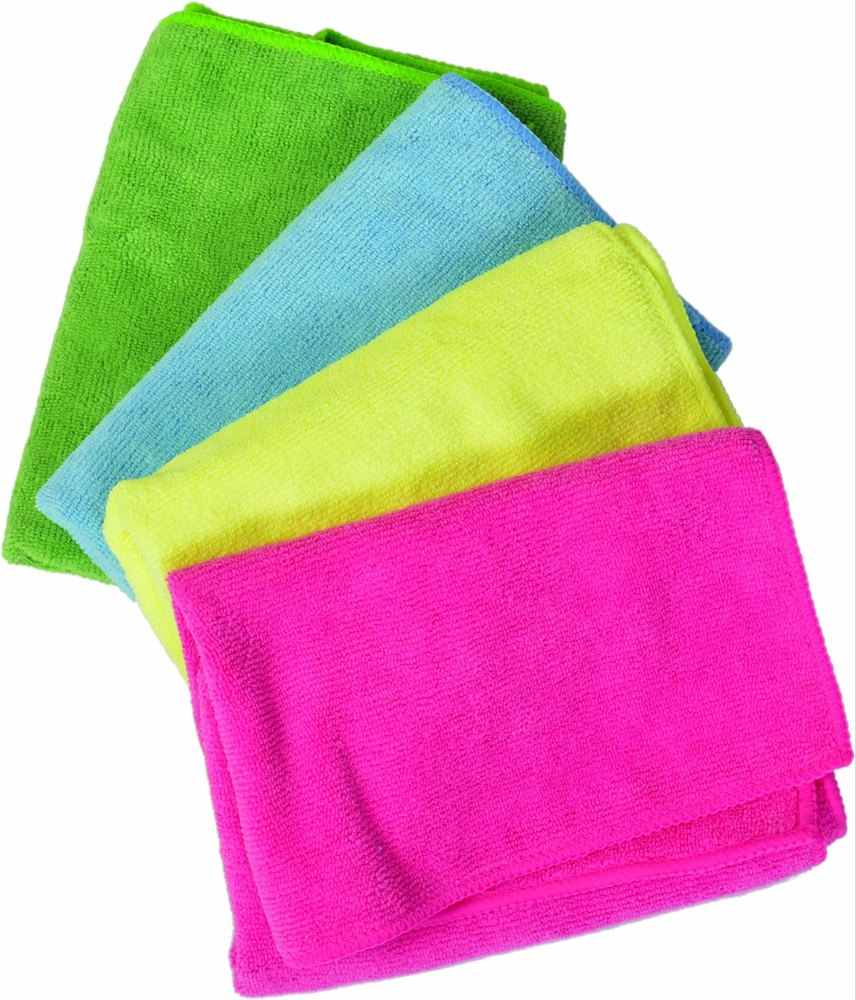 Green Microfiber Cleaning Cloth, Size: 40 X 40 Cm (w X L)