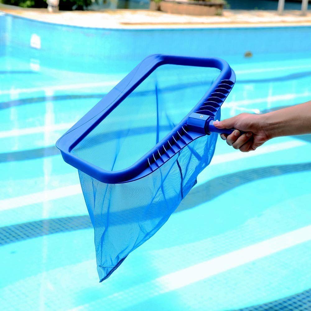 Blue ABS Swimming Pool Deep Leaf Net, Size: 1.5x1 Feet