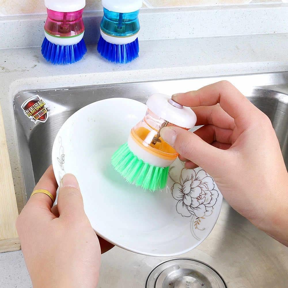 Medium Plastic Wash Basin Cleaner Brush With Dispenser