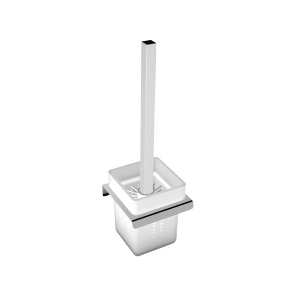 Polished Cp White Toilet Brush Holder-Quebec, Box